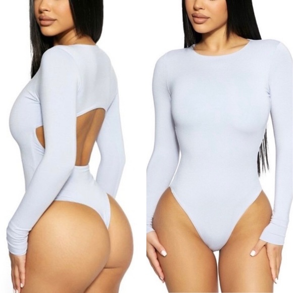 naked wardrobe Tops - NWOT Naked Wardrobe Back It Up Butter Bodysuit